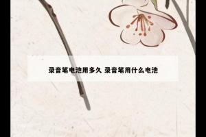录音笔电池用多久 录音笔用什么电池