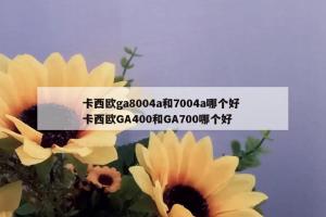 卡西欧ga8004a和7004a哪个好 卡西欧GA400和GA700哪个好
