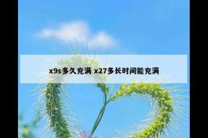 x9s多久充满 x27多长时间能充满