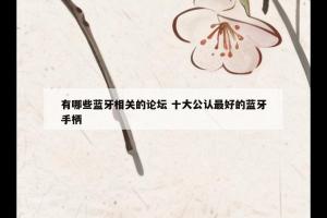 有哪些蓝牙相关的论坛 十大公认最好的蓝牙手柄
