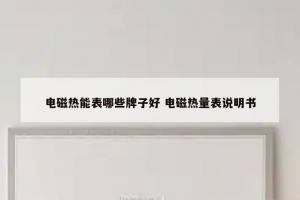 电磁热能表哪些牌子好 电磁热量表说明书