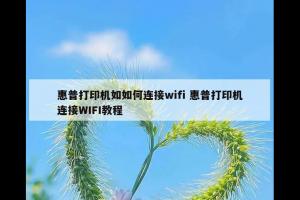 惠普打印机如如何连接wifi 惠普打印机连接WIFI教程