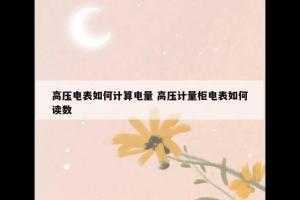 高压电表如何计算电量 高压计量柜电表如何读数