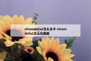 steamdota2怎么合卡 steamdota2怎么玩国服