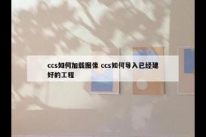 ccs如何加载图像 ccs如何导入已经建好的工程