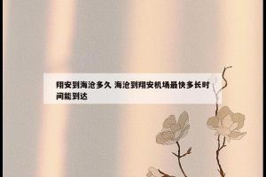 翔安到海沧多久 海沧到翔安机场最快多长时间能到达