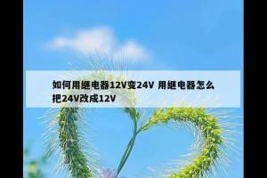 如何用继电器12V变24V 用继电器怎么把24V改成12V