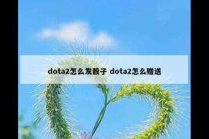 dota2怎么发骰子 dota2怎么赠送