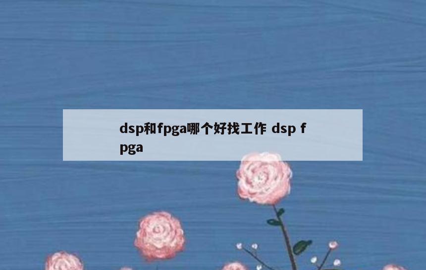dsp和fpga哪个好找工作 dsp fpga