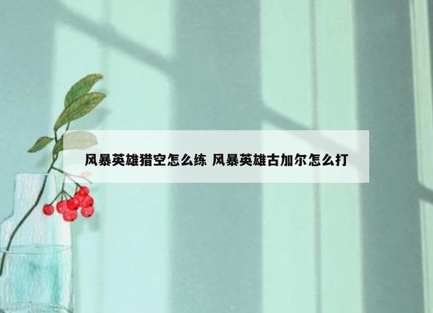 风暴英雄猎空怎么练 风暴英雄古加尔怎么打