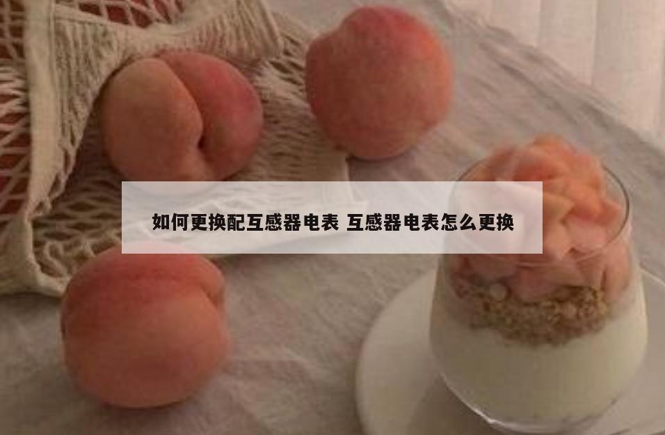 如何更换配互感器电表 互感器电表怎么更换