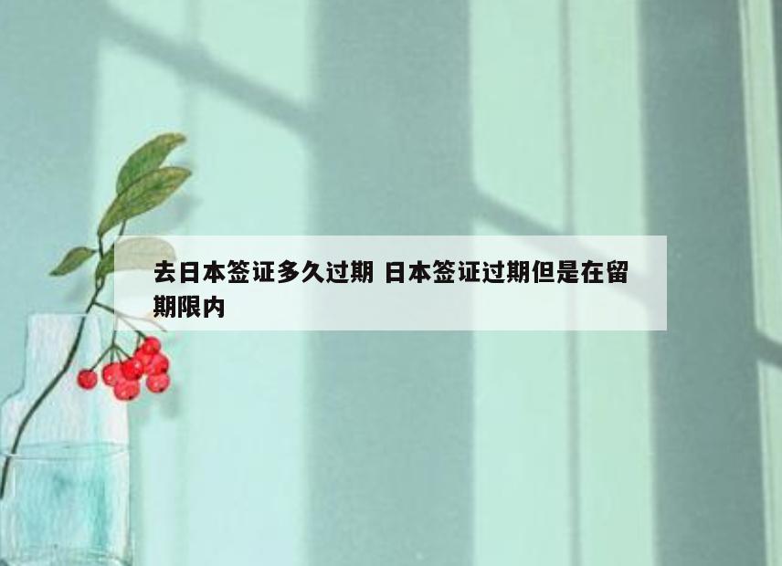 去日本签证多久过期 日本签证过期但是在留期限内