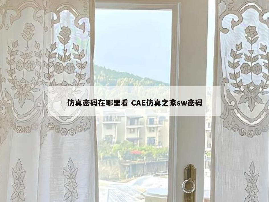 仿真密码在哪里看 CAE仿真之家sw密码