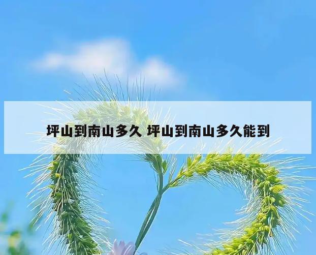 坪山到南山多久 坪山到南山多久能到