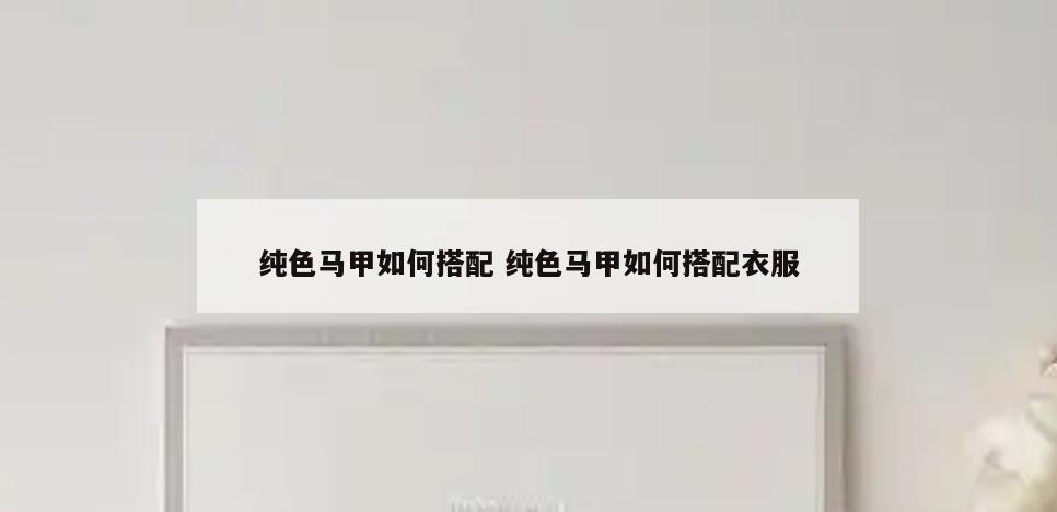 纯色马甲如何搭配 纯色马甲如何搭配衣服
