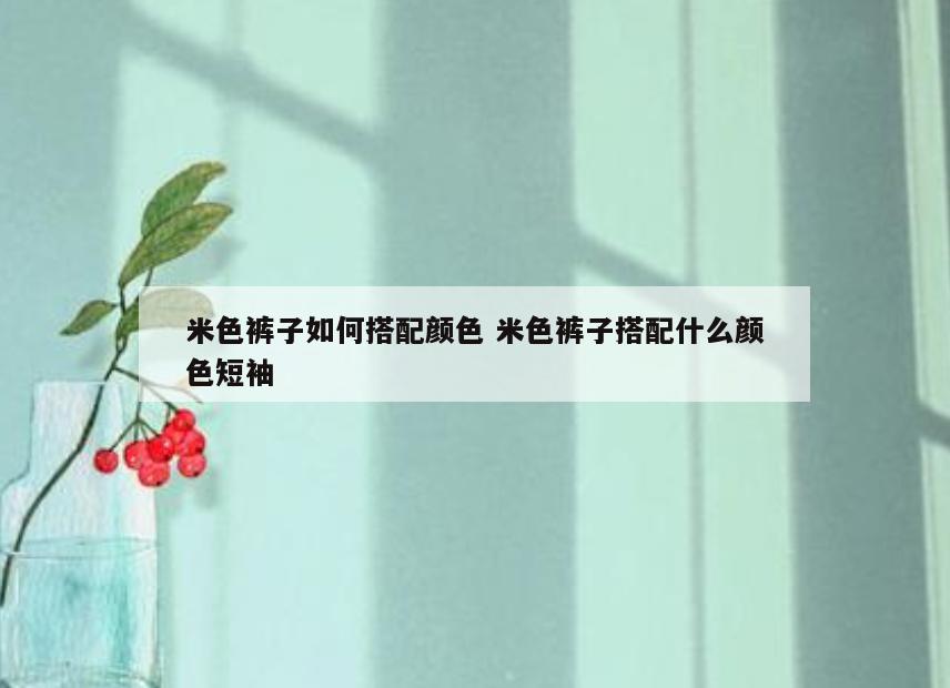 米色裤子如何搭配颜色 米色裤子搭配什么颜色短袖