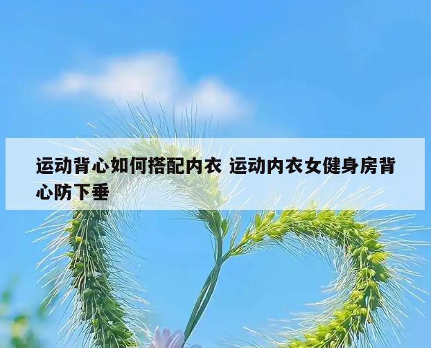运动背心如何搭配内衣 运动内衣女健身房背心防下垂