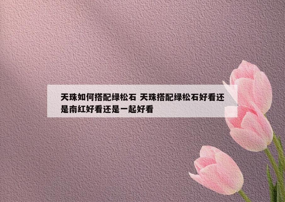 天珠如何搭配绿松石 天珠搭配绿松石好看还是南红好看还是一起好看