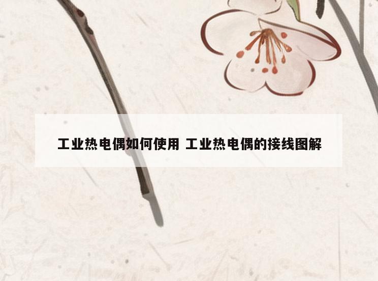 工业热电偶如何使用 工业热电偶的接线图解