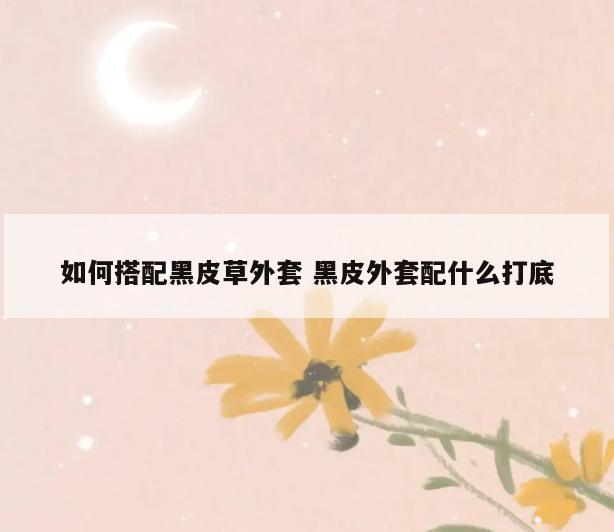 如何搭配黑皮草外套 黑皮外套配什么打底