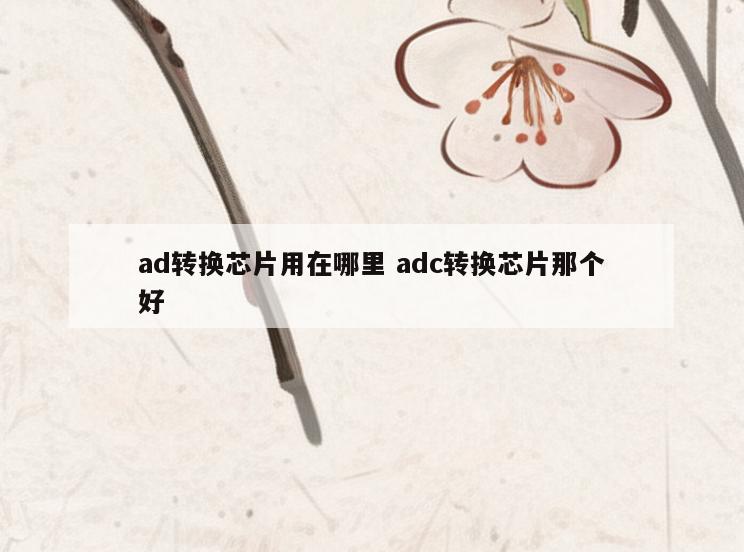 ad转换芯片用在哪里 adc转换芯片那个好