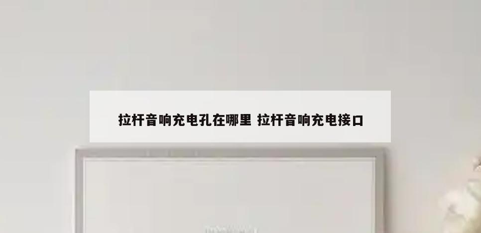 拉杆音响充电孔在哪里 拉杆音响充电接口