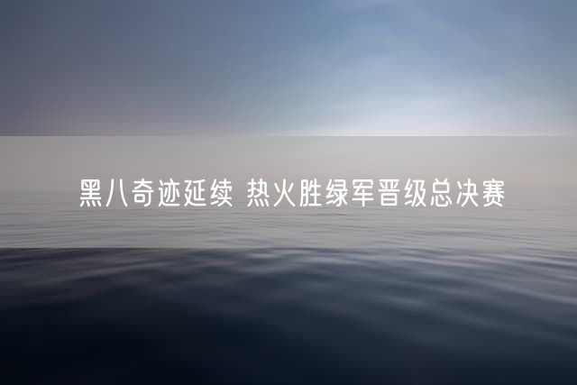 黑八奇迹延续 热火胜绿军晋级总决赛