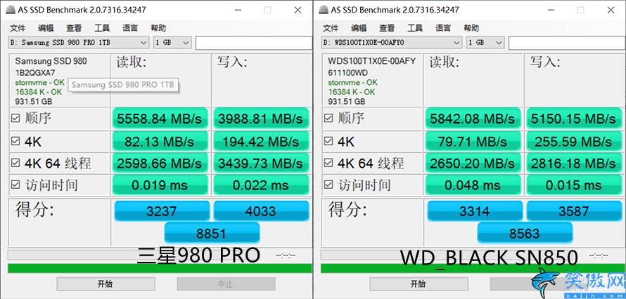 sn850x和980pro哪个好,SN850对比980 PRO