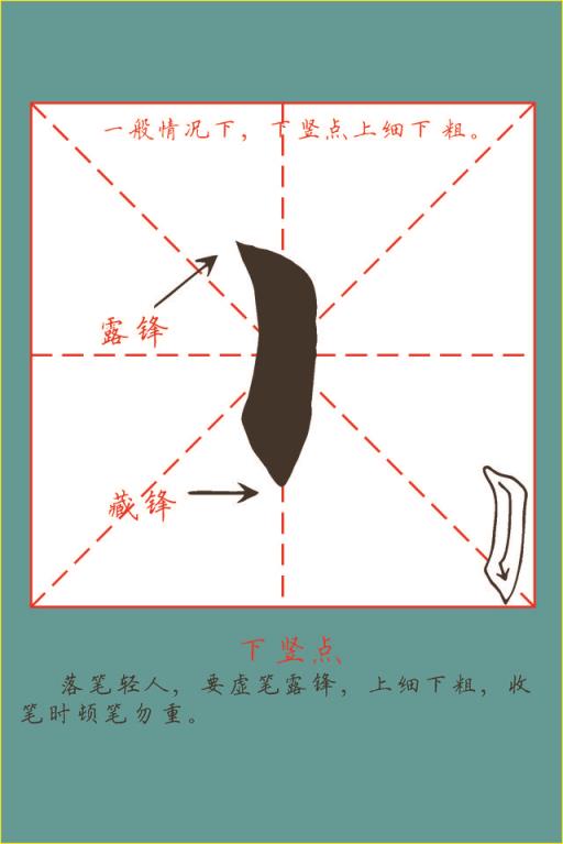 早期制作田英章楷书基本笔画教学字卡,早期制作田英章楷书基本笔画教学字卡